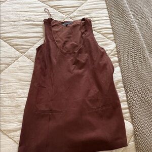 Zara Brown Sleeveless Dress
